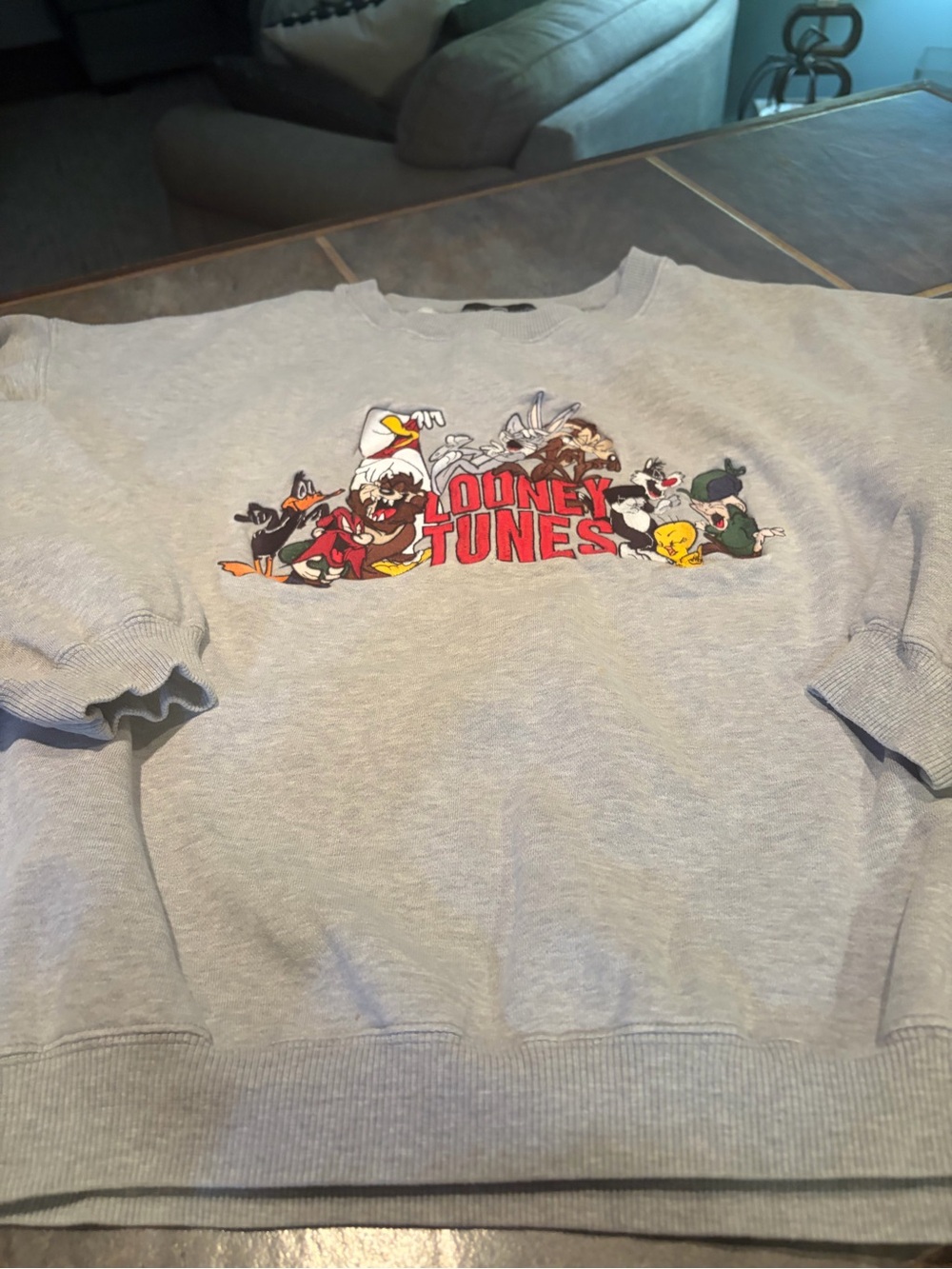 Warner Bros. Gray Looney Tunes Crewneck Sweatshirt